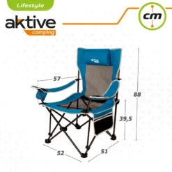Chaise Longue Pliante De Camping Aktive -Matériel De Pêche chaise longue pliante de camping aktive 6