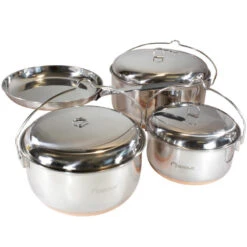 EAGLE Products Ensemble De Poêles En Acier Inoxydable - 4 Pièces - LAVVU -Matériel De Pêche eagle products ensemble de poeles en acier inoxydable 4 pieces lavvu 2