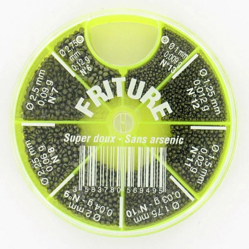 Lest Pêche Boîte 8 Cases Plombs Fendus 1 Lest Pêche Boîte 8 Cases Plombs Fendus