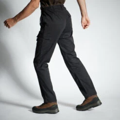 PANTALON CARGO RESISTANT STEPPE 300 NOIR -Matériel De Pêche pantalon cargo resistant steppe 300 noir 2