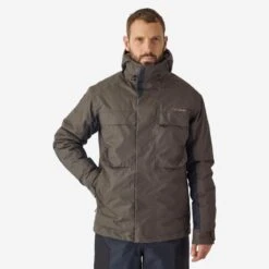 Veste De Pêche Imperméable Chaude Homme - FJ 500 TH Kaki